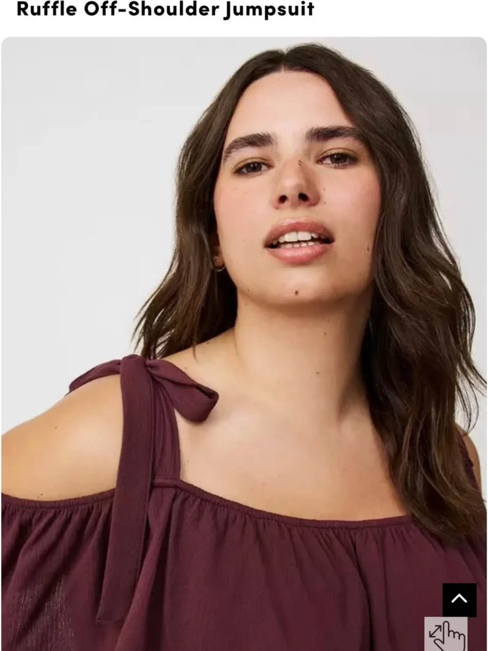 torrid NWT Off-Shoulder Ruffle Wide-Leg Jumpsuit - Burgundy